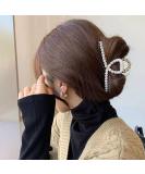 Pearl Hair Claw Clip for Women - Strong Hold Non-Slip Metal Gold Barrette for Styling Thick/Thin Hair - Fashion Accessory 1 Pack - Buy Online on GoSupps.com