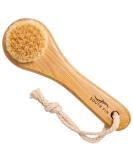 Natural Bristles Facial Cleansing Brush - Exfoliate & Eliminate Blackheads | Wooden Brush with Hanging Rope - Buy Online on GoSupps.com
