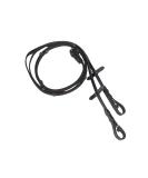 HORZE Slender Grippy Rubber-Intertwined Horseback Riding Web Reins with Hand Stops Black Horse - Buy Online on GoSupps.com