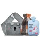 Rubber Hot Water Bottle with Soft Waist Cover - Blue | Neck, Shoulder, Back, Legs, & Waist Warmth - Buy Online on GoSupps.com