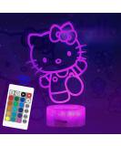 ZTZK Kitty Lampe Cute Kitty Deco Lampe 3d 16 Colors Intelligent Remote Design Night Lights for Kitty Gifts for Girls Christmas Gifts Children's Birthday Gifts Cat - Buy Online on GoSupps.com