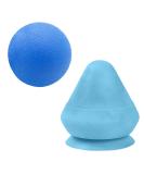 Eruceky Two-Part Trigger Point Presser Massager Set - Fascia Ball with Suction Cup for Muscle Pain Relief in Back Neck Arms & Shoulders - Blue - Buy Online on GoSupps.com