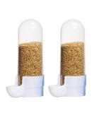 Automatic Bird Water & Feed Dispenser - Parrot Potion for Ornamental Birds (2 Pieces White) | International Shipping Available - Buy Online on GoSupps.com