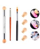 Mwoot Nail Design Brush Set 4 Pcs Replacement Sponge & 2 Pcs Beginner Brushes for Perfect Nail Art | International Shipping Available - Buy Online on GoSupps.com