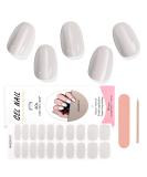 EBANKU 20 PCS Semi Cured Gel Nail Strips - Full Wraps Adhesive Stickers with Nail File and Stick | UV/LED Lamp Required - #6 - Buy Online on GoSupps.com