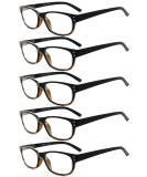 Eyekepper Classic Reading Glasses for Men - 5 Pack Spring Hinges Black-Tortoise Frame +1.50 Magnification - Stylish & Comfortable Readers - Buy Online on GoSupps.com