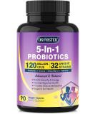 Probiotics for Women & Men Digestive Health，120 Billion CFUs, Prebiotics and Probiotics for Gut Health, D3, Zinc & Immune Support Herbs, Detox Cleanse & Weight Management, 45 Day - 3 Month Supply - Buy Online on GoSupps.com