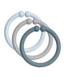BIBS Loops 12-Pack BPA Free | Made in Denmark | One Size (0-36 Months) | Cloud/Baby Blue/Petrol - Buy Online on GoSupps.com