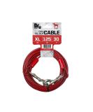 BV Pet Tie Out Cable for Dogs Up to 90/125/ 250 Pounds, 25/30 Feet 125lbs/ 30ft/ Red - Buy Online on GoSupps.com