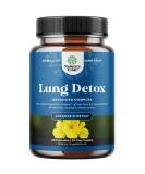 Lung Detox Mullein Leaf Capsules - Natural Respiratory Support with NAC Quercetin & Cordyceps - 60 Count Supplement for Sinus Immunity & Breathing Health - Buy Online on GoSupps.com