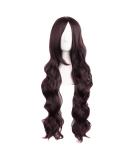 MapofBeauty 31/80cm Dark Brown Long Curly Anime Wig | Glamorous Female Hair | International Shipping - Buy Online on GoSupps.com