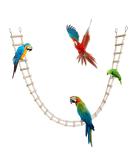 Bird Parrot Ladder Bridge Wooden Bird Climbing Swing Toys Bird Perch Stand Toys Pet Bird Cage Accessories Wood Climbing Ladders for Rats Hamster Squirrel Sugar Gliders Budgie (28 Ladders)(157 CM) 28 Ladders/157 CM - Buy Online on GoSupps.com