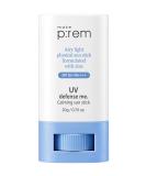 Prem UV Defense Calming Sun Stick SPF 50+ PA++++ Vegan Reef-Safe Non-Nano Zinc Oxide Sunscreen 20g - Korean Sunblock for Sensitive Skin - Buy Online on GoSupps.com