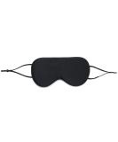 Premium Mulberry Silk Sleep Mask for Men & Women - Adjustable Ear-Hanging Strap Large Black Eye Mask for Ultimate Comfort - Buy Online on GoSupps.com