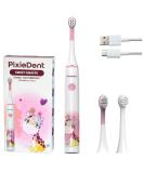Pixiedent Electric Toothbrush for Kids - Gentle Sonic Clean 2 Replacement Brushes 2 Timer Modes Cute Giraffe Design Ages 3+ & 6+ - Buy Online on GoSupps.com
