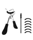 Professional Eyelash Curler with Comb and 6 Refill Pads - Mini Lash Curler for All Eye Shapes - No Pinching or Pulling - Makeup Tool for Instantly Curled Lashes - Buy Online on GoSupps.com