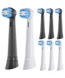 Replacement Brush Heads for Oral-B iO Series 10 9 8 7 6 5 4 3 - Soft Bristles 8 Pack (4 White + 4 Black) Compatible Electric Toothbrush Heads - Buy Online on GoSupps.com