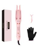 SIQUER Automatic Curling Iron - 1.25" Anti-Tangle Auto Curling Wand with 10s Timer & 5 Heat Settings - Fast Heating Spin Hair Styler (Pink) - International Shipping Available - Buy Online on GoSupps.com