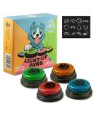 LightUp Paws LED Training Buttons for Dogs & Pets | Recordable Buzzers for Easy Communication | Perfect Pet Gift with Free Stickers - Buy Online on GoSupps.com