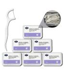 Unwaxed Dental Floss Picks 300 PCS | Travel Case & Toothpick | Deep Clean Oral Care | Durable Unflavored Flossing - 6 Pack - Buy Online on GoSupps.com