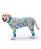 YeaPeeto one-divider for dogs for relaxation for large and medium-sized dogs pajamas full body for hair loss allergies anti-licks wound protection cone alternative (5XL dinosaurs) 5xL dinosaurs - Buy Online on GoSupps.com