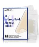 AUSLKA Large Blemish Patches XL -18 Strips - Hydrocolloid Patch for Covering Zits - Spot Stickers -Vegan and Cruelty for Face and Skin - Buy Online on GoSupps.com