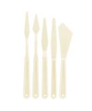U.S. Art Supply 5-Piece Plastic Palette Knife Set - Versatile Knives for Mixing, Spreading, and Applying Paints on Canvases and Cake Icing - Buy Online on GoSupps.com