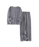 Shop Long-Sleeved Patient Pajamas | Tear Away Clothing for Postoperative Care - Grey X-Large - Buy Online on GoSupps.com
