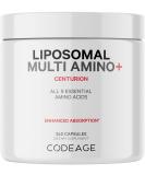 Codeage Multi Amino+ BCAA & EAA Supplement - 9 Essential Amino Acids Vegan Liposomal 240 Capsules for Muscle Recovery & Pre/Post Workout Aid - Buy Online on GoSupps.com