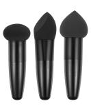 Beaupretty 3-Piece Makeup Sponge Set - Foundation Concealer & Powder Applicators (Black) | High-Quality Beauty Blender for Flawless Application - International Shipping Available - Buy Online on GoSupps.com