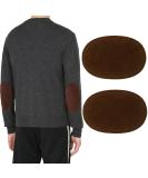 Suede Elbow Patches - 2-Pcs Sew-On Fabric Jacket Patches for Sweaters, Shirts, Trousers - Brown - Buy Online on GoSupps.com