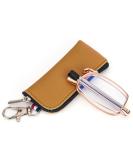 MMOWW Foldable Reading Glasses for Men & Women - Telescopic Anti Blue Light Mini Glasses (Rose Gold +1.5x) - Portable Zipper Case - Buy Online on GoSupps.com