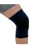 Medical Grade XXL Navy Elastic Compression Knee Support Sleeve - 46-50cm - Buy Online on GoSupps.com
