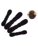 4-Piece Magical Hair Knot Aid Set - Black Foam Sponge Duttband Styling Tools for Women & Girls - DIY Hair Accessories - Buy Online on GoSupps.com