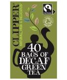 Clipper Organic Decaf Green Tea Bags | 40 Count Box | Eco-Conscious Fair Trade Tea | Natural & Biodegradable - Buy Online on GoSupps.com