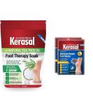 Kerasal Foot Therapy Soak and Nighttime Intensive Repair Foot Masks Bundle - Soothes Achy, Tired, and Dry Feet - 2 lbs Foot Soak + 2 Pairs of Foot Repair Masks - Buy Online on GoSupps.com