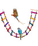 Bonaweite Bird Parrot Toys - Colorful Step Ladder Swing Bridge for Pet Training - 12 Ladders - Buy Online on GoSupps.com