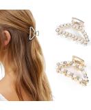 Runmi Hair Clips Pearl Hair Clips Crystal Hair Clips Hair Accessories for Women and Girls (2 Pack) (D) - Buy Online on GoSupps.com