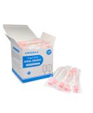 Buy Sterile Oral Sponges - 100 pcs Dental Swabs for Oral Hygiene | Pink Mouth Care Foam & Cleaning Swabs - Buy Online on GoSupps.com