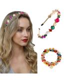 Sinalty Baroque Rhinestone Headband - Colorful Crystal Hair Hoop for Women - Buy Online on GoSupps.com