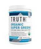 Truth Nutrition Super Organic Greens Powder - 30 Servings Green Superfood Juice Mix - Fruit & Vegetable Supplement for Green Smoothies - Unflavored - Buy Online on GoSupps.com