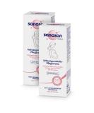 Sanosan Pregnancy Cream - Clinically Tested Stretch Mark Prevention | Safe Paraffin Oil-Free & Silicone-Free Care (2x200ml) - Buy Online on GoSupps.com