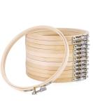 Pllieay 6 Inch Round Bamboo Embroidery Hoops - 12 Pieces for Crafts and Festival Decor - Buy Online on GoSupps.com