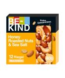 Buy Bekind Gluten-Free Snack Bars - Honey Roasted Nuts & Sea Salt | High Fiber No Artificial Additives | 12 x 40g Pack - Buy Online on GoSupps.com