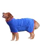 Buy Bibykivn Dog Bathrobe - Super Absorbent Microfiber Cuddle Robe for Dogs & Cats (L Blue) - Quick Dry & Adjustable Straps - Buy Online on GoSupps.com