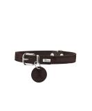 HUNTER AALBORG Dark Brown Leather Dog Collar 52 (M) - Comfortable Simple & Robust for International Shipping - Buy Online on GoSupps.com