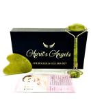 Buy Genuine Jade Roller & Gua Sha Set - Facial Massage for Lymphatic Support Contouring & Tension Relief | International Shipping Available - Buy Online on GoSupps.com
