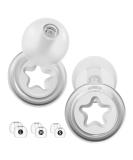 Soft Silicone Ear Plugs 26 dB | Reusable Noise Cancelling Earplugs for Concerts Travel & Snoring - 3 Pairs | White Transparent Pentagram Design - Buy Online on GoSupps.com