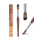 Acrylic Nail Art Brush Size 16 | 100% Pure Kolinsky Hair Oval Nail Brush for Professional Acrylic Application | DIY Home Salon Nail Extension Tool - Buy Online on GoSupps.com