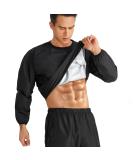 MOLUTAN Sauna Suit for Men - XL Black Sweat Shirt for Weight Loss & Gym Training - Buy Online on GoSupps.com